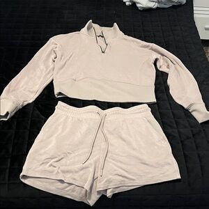 Danskin Tan Zip-Up Hoodie Set